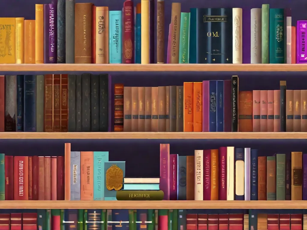 Descrição da imagem: Um close-up de uma estante de livros repleta de literatura diversa, exibindo títulos que exploram questões de gênero. Os livros vão desde clássicos até obras contemporâneas, representando diferentes gêneros e perspectivas. A imagem simboliza o poder da literatura em abordar e discutir temas relacionados ao gênero, promovendo compreens
