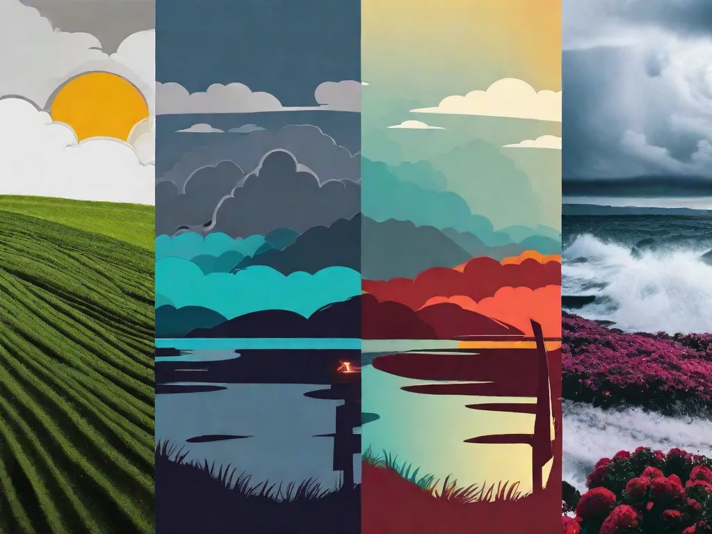Tema: A Diferença entre Tragédia e Comédia na Literatura
Descrição da imagem: Uma imagem dividida em duas partes, mostrando elementos contrastantes de tragédia e comédia. No lado esquerdo, uma cena sombria com cores escuras retrata um momento trágico, como uma pessoa em luto ou uma paisagem tempestuosa. No lado direito, uma cena vibrante e colorida retrata