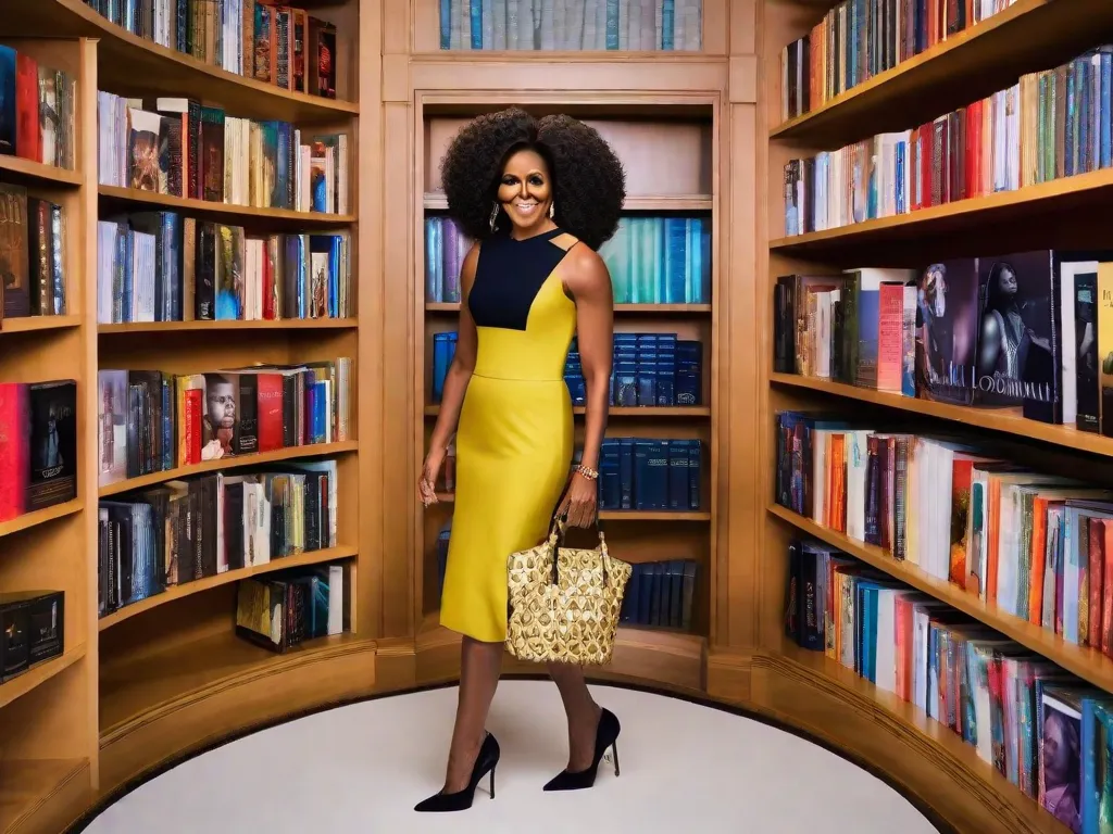 Descrição da imagem: Um close de uma pilha de livros, com o livro de memórias de Michelle Obama,