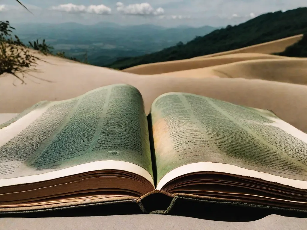 Uma imagem em close-up de um livro antigo e desgastado com o título