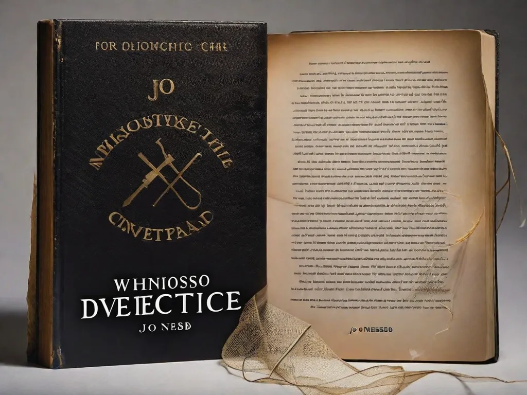 Descrição da Imagem: Um close-up de uma capa de livro desgastada e rasgada com o nome