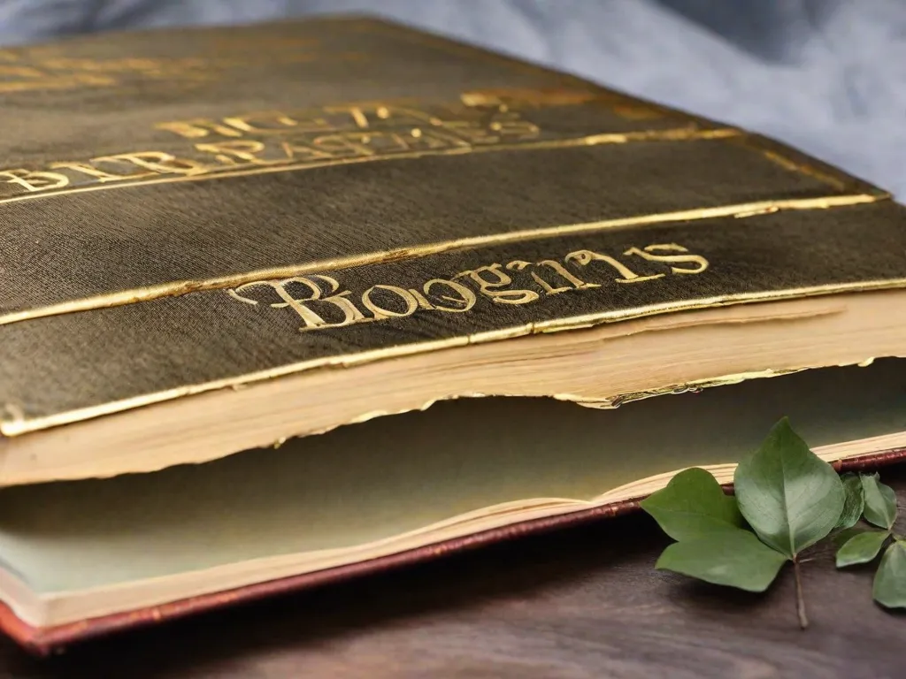 Descrição da imagem: Um close-up de uma capa de livro desgastada e envelhecida, com o título