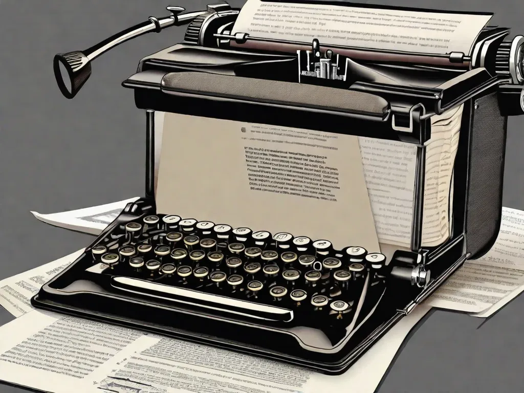 Uma imagem de uma máquina de escrever antiga com uma pilha de romances de espionagem, incluindo a série James Bond de Ian Fleming, colocada ao lado de um laptop moderno exibindo uma variedade de thrillers de espionagem contemporâneos. Essa justaposição representa a evolução do gênero de espionagem desde seus começos clássicos até os dias atuais.