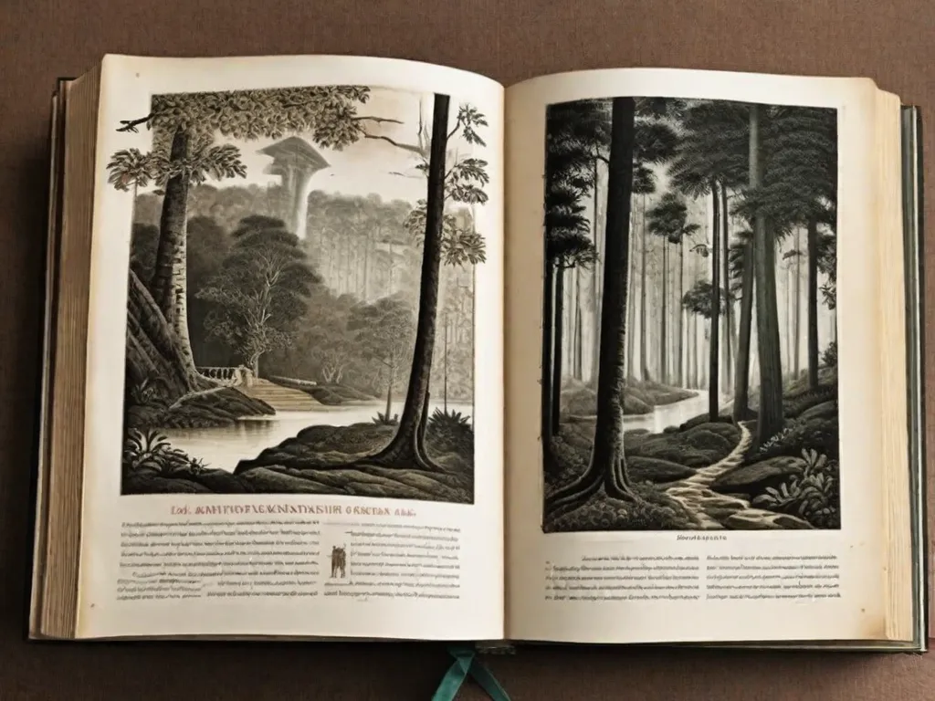 Descrição: Uma imagem de uma floresta escura com árvores retorcidas e espinhosas, e uma atmosfera assustadora. No primeiro plano, um sapato desgastado jaz abandonado no chão, simbolizando as dificuldades e desafios enfrentados pelos indivíduos na sociedade. Essa imagem representa a natureza cautelosa dos contos de fadas originais, nos lembrando