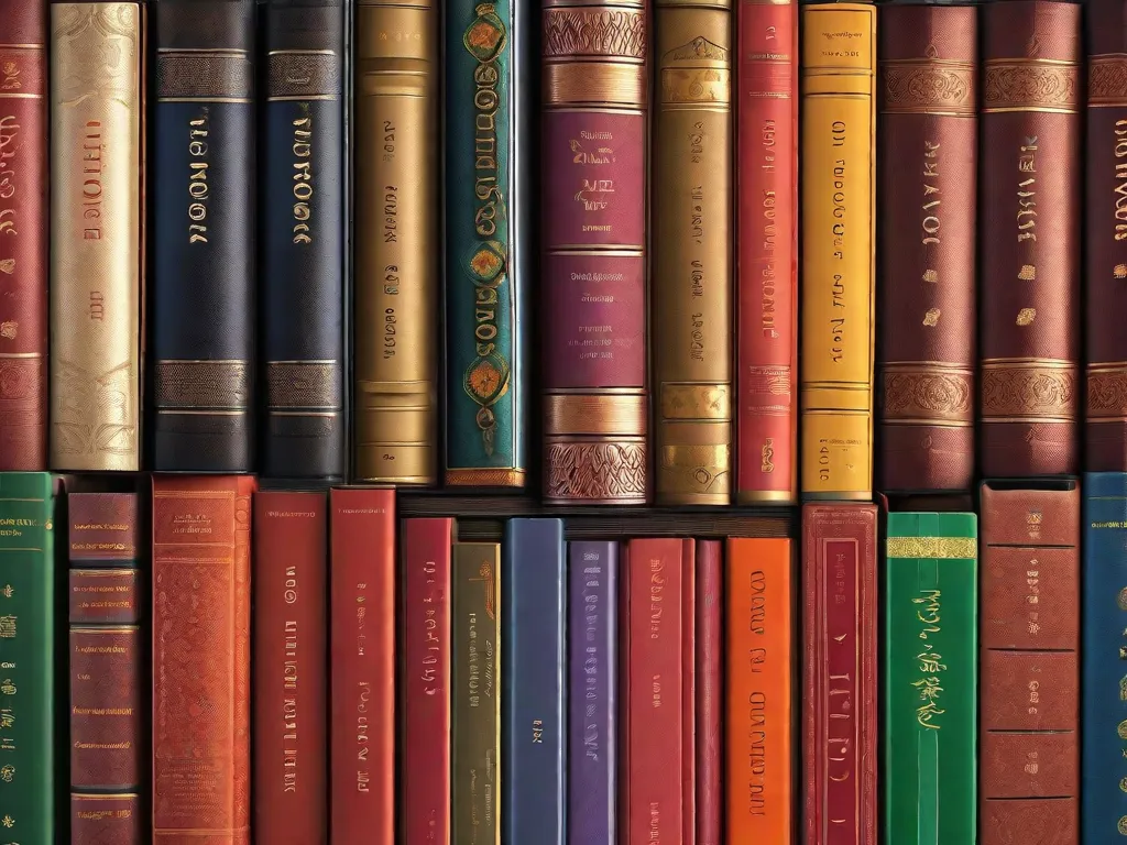 Uma imagem vibrante mostrando uma coleção diversa de livros de diferentes culturas, idiomas e regiões. Os livros estão em pé, representando a riqueza e a variedade das narrativas globais. A capa de cada livro reflete os elementos culturais únicos e as histórias esperando para serem exploradas, convidando os leitores a embarcar em uma jornada de diversidade cultural através da literatura.