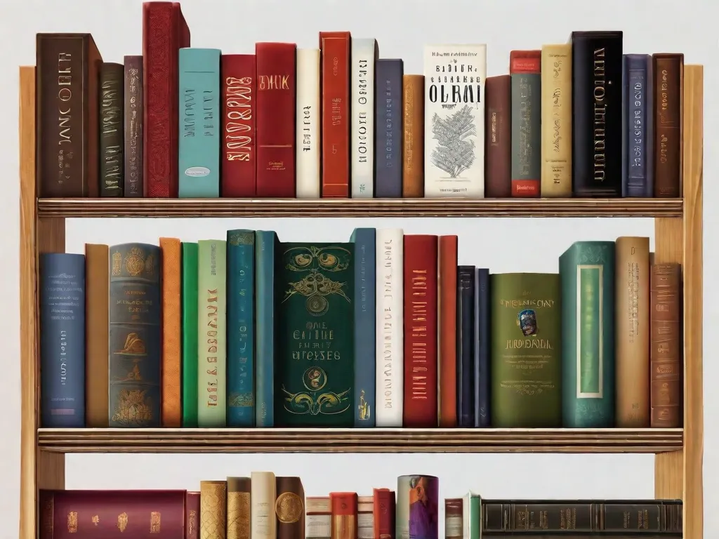 Descrição da imagem: Uma fotografia em close-up de uma estante de livros cheia de vários livros de diferentes gêneros e tamanhos. Cada livro representa uma perspectiva única sobre identidade, mostrando como a literatura explora e mergulha nas complexidades das identidades pessoais e culturais através de narrativas, personagens e temas diversos.