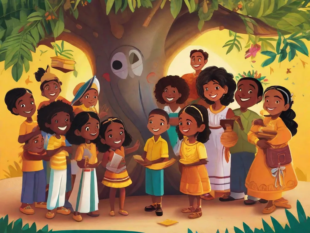 Descrição da imagem:
Uma ilustração vibrante e colorida retrata um grupo de personagens diversos do