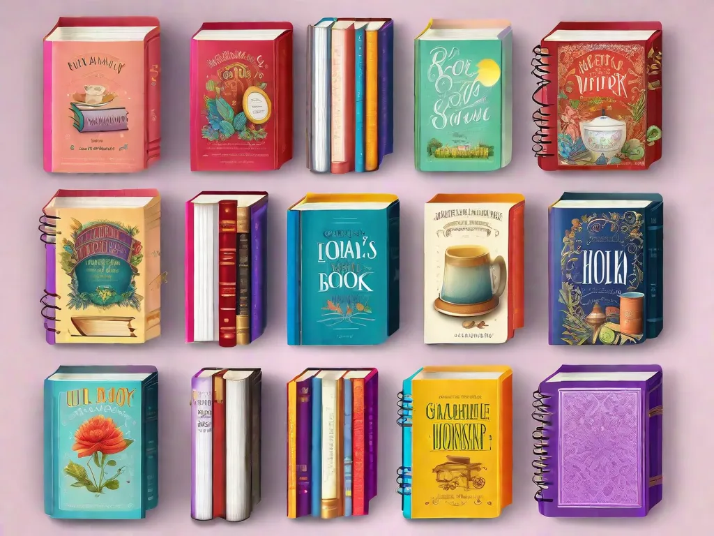 Uma imagem vibrante mostrando uma coleção de adesivos de livros coloridos, cada um representando um gênero ou tema diferente. Os adesivos são lindamente projetados, com ilustrações e tipografias intricadas, tornando-os perfeitos para decorar cadernos, laptops ou estantes de livros. Eles adicionam um toque de criatividade e personalização ao mundo de qualquer amante de livros.