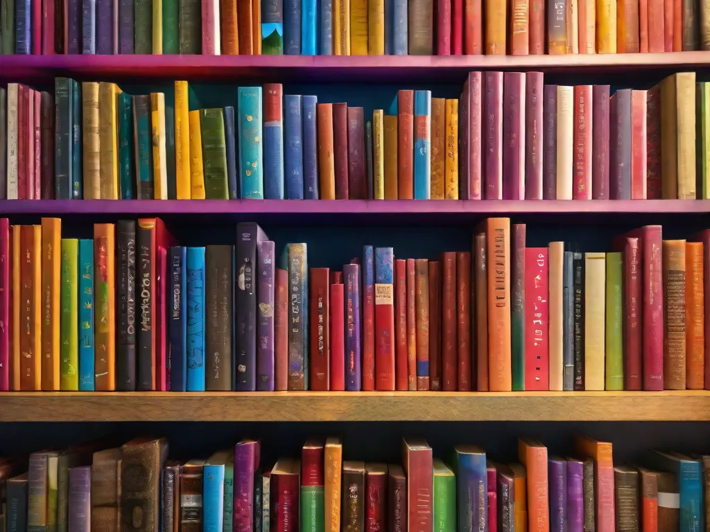 Descrição: Uma ilustração vibrante apresentando uma pilha de livros coloridos do renomado autor e ilustrador brasileiro Ziraldo. Cada livro apresenta personagens únicos e histórias cativantes, convidando leitores de todas as idades a embarcar em jornadas imaginativas através do poder da literatura.