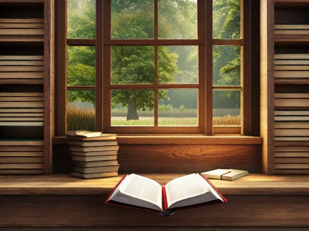 Descrição da imagem: Uma prateleira rústica de madeira cheia de livros sobre agricultura e pecuária. Os livros estão arrumados de forma organizada, exibindo títulos sobre temas como práticas agrícolas sustentáveis, criação de animais, cultivo de culturas e desenvolvimento rural. A iluminação quente destaca os detalhes intricados nas capas dos livros, convid