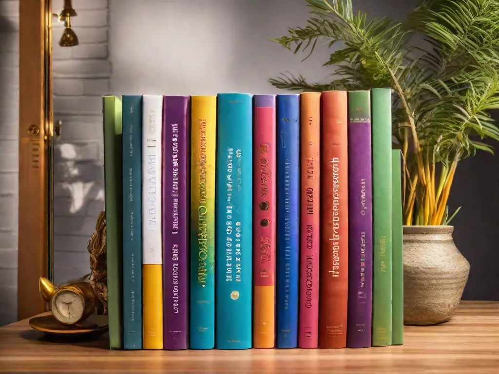 Descrição da imagem: Um recanto de leitura vibrante e aconchegante adornado com prateleiras cheias de livros coloridos. A luz suave do sol passa por uma janela próxima, lançando um brilho caloroso na confortável poltrona aninhada no canto. Uma xícara de chá fumegante repousa em uma pequena mesa lateral, convidando os leitores a se im