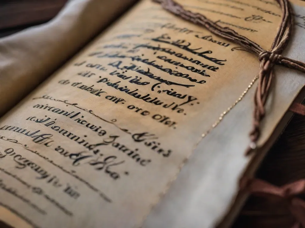 Um close-up de uma capa de livro desgastada e rasgada, exibindo o nome