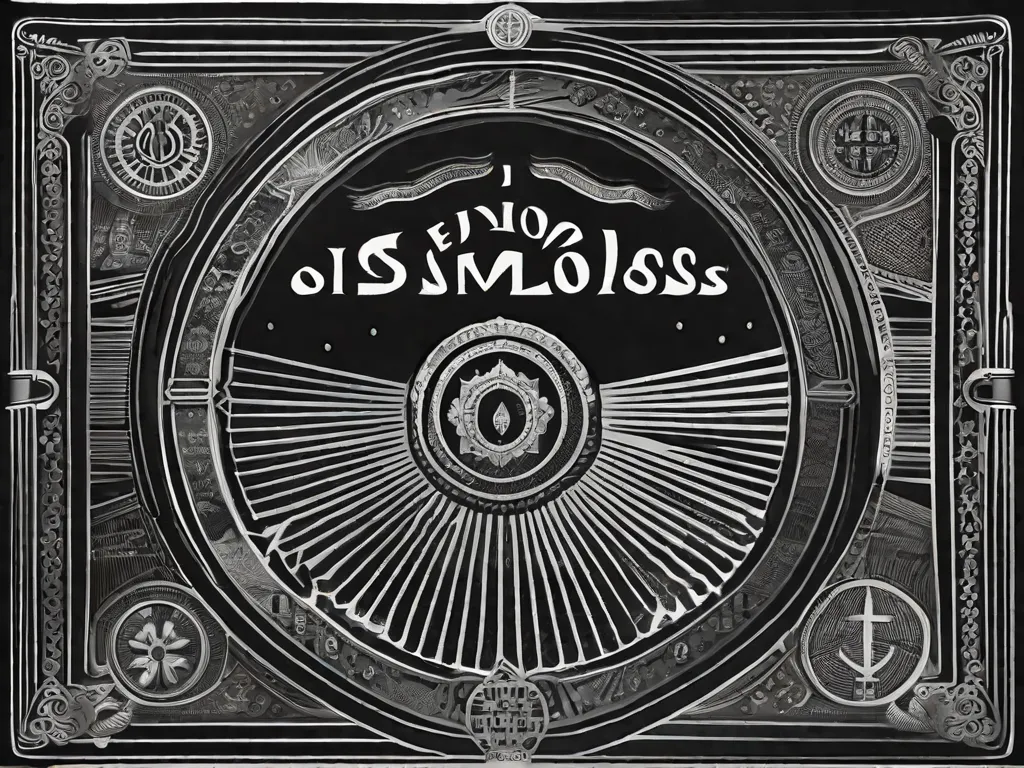 Descrição da imagem: Um close-up de um livro aberto com páginas preenchidas com vários símbolos de diferentes culturas e tradições. Os símbolos variam de hieróglifos antigos a ícones modernos, representando uma variedade diversa de significados e interpretações. A imagem captura a riqueza e complexidade do simbolismo encontrado em diferentes sociedades ao redor do mundo.