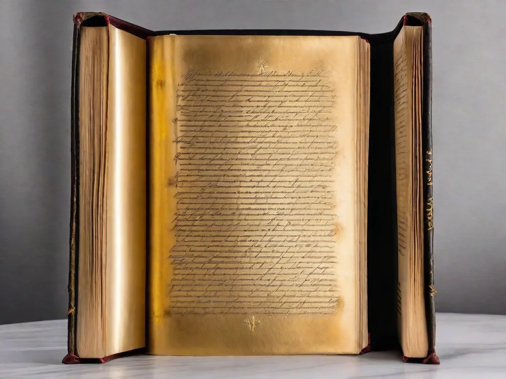 Descrição da imagem: Um close-up de um livro desgastado, encadernado em couro, com letras douradas na lombada. O livro está aberto, revelando anotações lindamente escritas à mão e trechos sublinhados, mostrando a profundidade de conhecimento e perspicácia encontrados nos escritos de Scott Hahn. A imagem evoca uma sensação de exploração intelectual e a