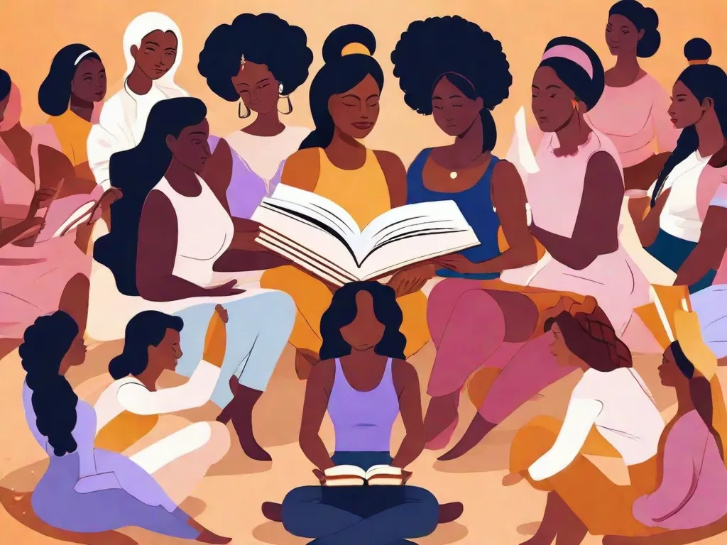 Descrição da imagem: Uma fotografia vibrante mostrando uma coleção diversa de livros com protagonistas femininas empoderadoras. Os livros estão empilhados de forma organizada, exibindo títulos como