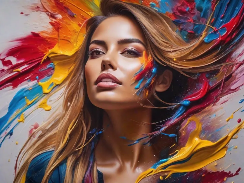 Uma imagem vibrante e colorida de uma paleta de artista cheia de vários tubos de tinta a óleo, exibindo uma variedade de tons ricos e texturizados. As tintas estão arrumadas de forma organizada, prontas para serem usadas na criação de obras-primas em tela.