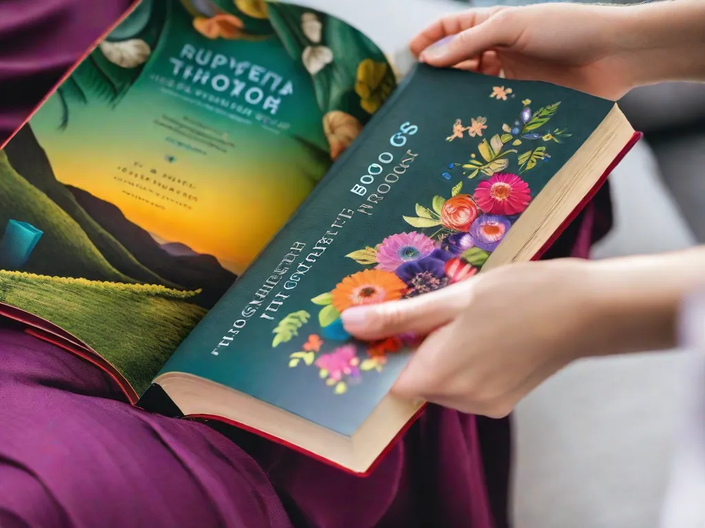 Descrição da imagem: Uma fotografia em close-up das mãos de uma pessoa segurando um livro com uma capa vibrante. O livro está aberto, revelando ilustrações e texto coloridos. Os dedos da pessoa traçam suavemente as palavras na página, simbolizando o poder terapêutico dos livros na terapia ocupacional.