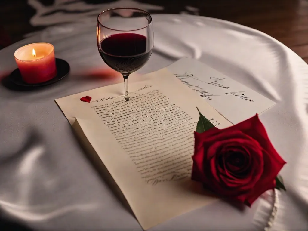 Na sala pouco iluminada, uma única vela tremula, lançando sombras sinistras nas páginas desgastadas de uma carta de amor. O ar está pesado de antecipação enquanto duas figuras ficam em extremidades opostas, seus olhos presos em uma mistura de desejo e incerteza. Irão eles sucumbir ao apelo do amor proibido ou serão consumidos pelo suspense do que está por vir?